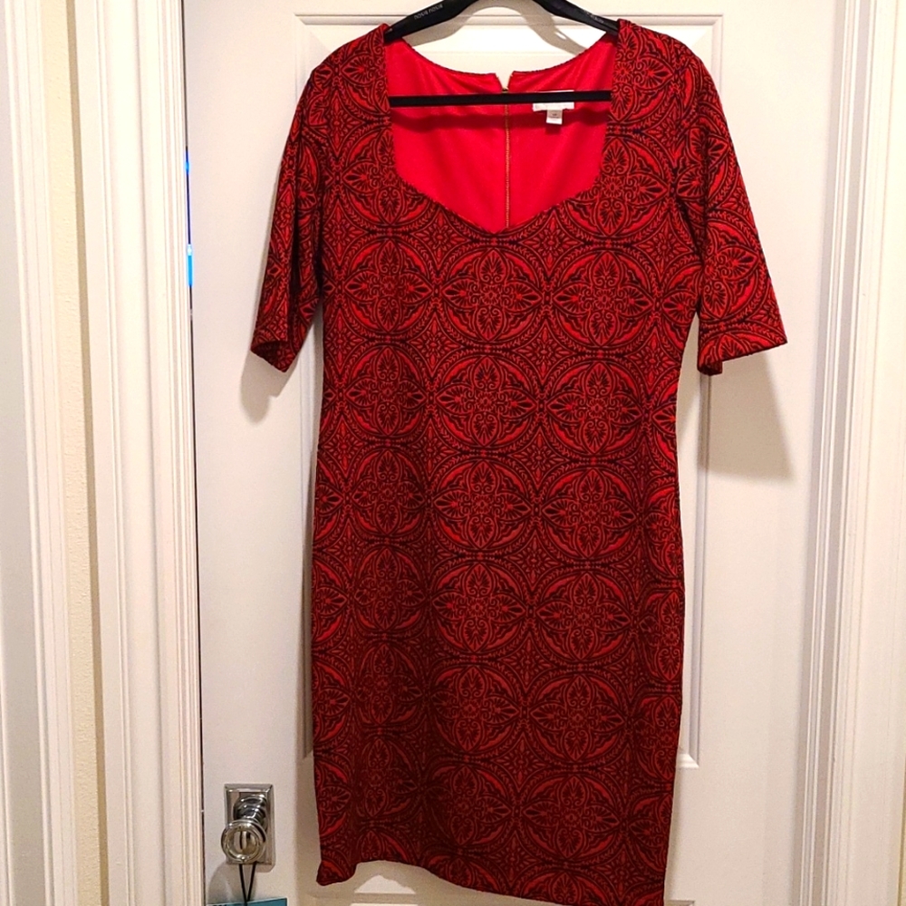 Black & Red Sheath Dress